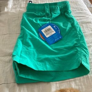 Teal SMALL Columbia Backcast Shorts NWT